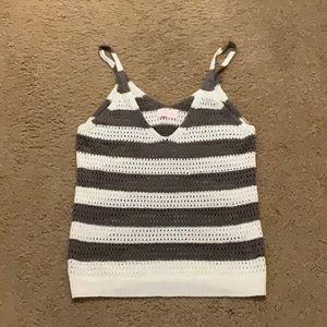 Pink Lily Stripped Sweater Tank Top